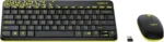 MK240, LOGITECH, Keyboard, Nano Wireless Combo, BLACK/CHARTREUSE .
