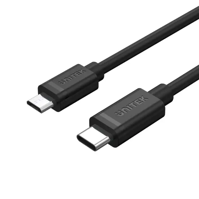 Y-C473BK, UNITEK, Cable, Type C to Micro USB Charging, with Data.