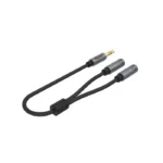 Y-C956ABK ,UNITEK, 0.2M, 3.5MM AUX Audio Cable - Male to 2*Female