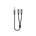 Y-C956ABK ,UNITEK, 0.2M, 3.5MM AUX Audio Cable - Male to 2*Female