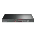 TP-Link, TL-SL1218MP, 16-Port 10/100Mbps+2-Port Gigabit Rackmount Switch with 16-Port PoE+