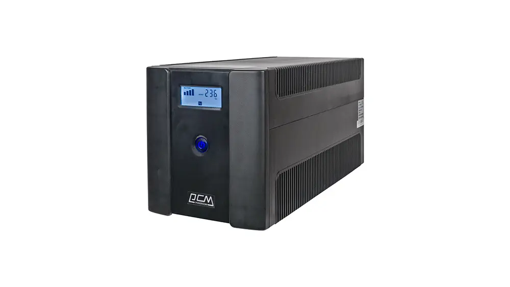 POWERCOM, RPT-1500AP LCD, 1500VA/900W, Line-Interactive, Automatic internal bypass, Black.