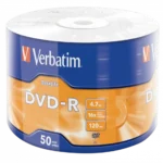 Verbatim, DVD-R, 4.7GB 16x Wrap Matt Silver, 50-ცალიანი