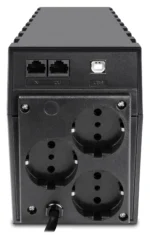 POWERCOM, RPT-600A, 600VA/360W, Line-Interactive, Automatic internal bypass, Black