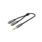 Y-C956ABK ,UNITEK, 0.2M, 3.5MM AUX Audio Cable - Male to 2*Female