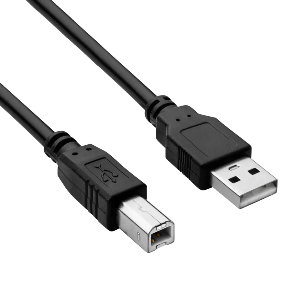 KDUSB2002-5M, KINGDA, USB AM/BM,28AWG Copper+28AWG ,OD=4.5MM,PVCBraiding 64X0.12AL ,1 ferrite,5M