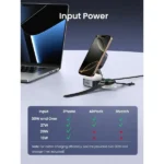 W702, UGREEN, Power Supply, MagFlow Qi2, 25W, Magnetic Foldable Charging Station, Dark Gray.