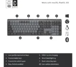 logitech, MX Mechanical Clicky, Keyboard Graphite