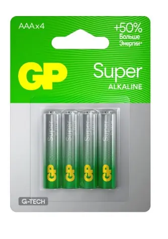 GPPCA24AS529, GP, Battery, AAAx4, Super Alkaline.