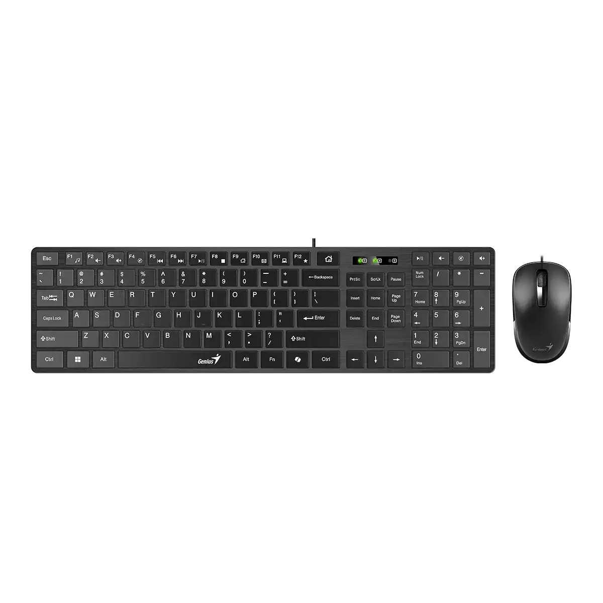 Genius, SlimStar C126, AI Copilot Key, Keyboard and Mouse (Combo) Black Genius, SlimStar C126, AI Copilot Key, Keyboard and Mouse (Combo) Black