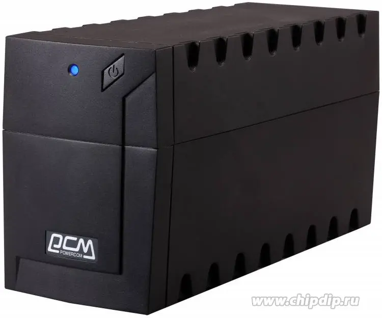 POWERCOM, RPT-600A, 600VA/360W, Line-Interactive, Automatic internal bypass, Black