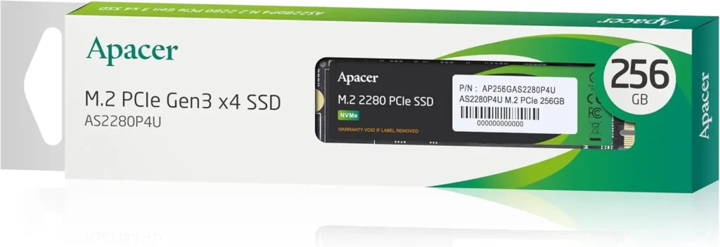 Apacer , M2 SSD, AS2280P4U M.2 PCIe 512GB , Standard(Single).