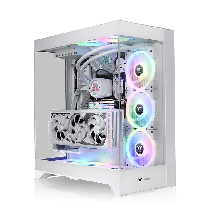 Thermaltake, CTE E550 TG Snow Mid Tower Chassis Case White.