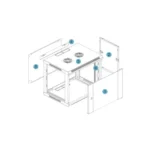 KD-007-6606, Kingda, Wall Mounted Network Cabinets,6U 600X600X368MM