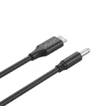 C14117BK-1.8M, UNITEK, 1.8M, 65W USB-C to DC4.5*3.0mm Charging Cable for HP Laptops