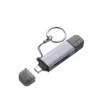 WK13, NETAC, Card Reader, USB3.0+Type-C to mSD/SD, Grey.