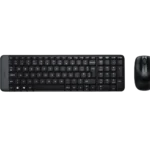 MK220, LOGITECH, Keyboard, Wireless, Only EN, BLACK.