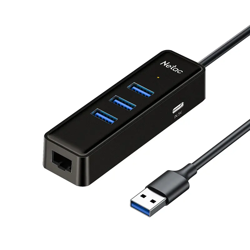 WF12 , NETAC, USB Adapter, Netac WF12 USB 3.0 Hub with RJ45.
