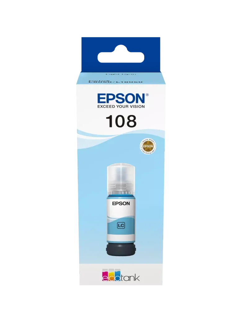 EPSON, 108 Light Cyan Ink Bottle C13T09C54A