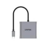V1404B, UNITEK, USB-C to Dual HDMI2.0 4K Adapter with MST, Space Gray