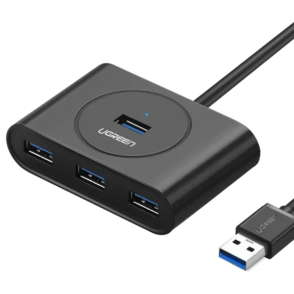 CR113 UGREEN USB 3.0 4 Ports Hub with 2.0 OTG Black 1M (20291)