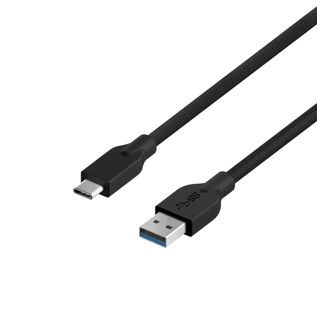 ACC-A2CC-3A, GENIUS Fast charging USB 3.0 1.5m, and sync a USB-C device from any USB-A charger, Black