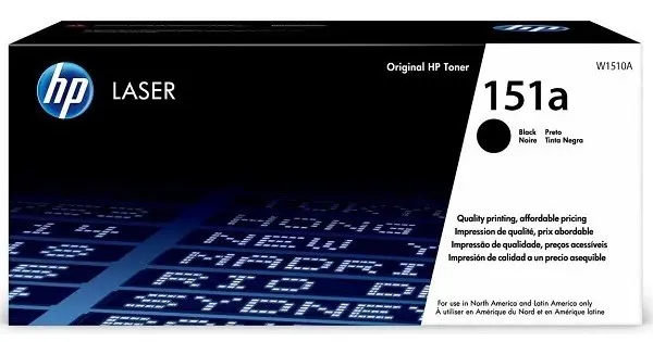 151A, HP, Toner Cartridge, Black. W1510A