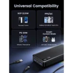 UGREEN, PB312(25683), Power Bank, 2000mAh, USB Type-C Two-way, Black.