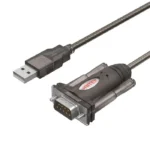 Y-105, UNITEK, USB Adapter, 1.5M, USB to RS232 Serial Adapter , Black.