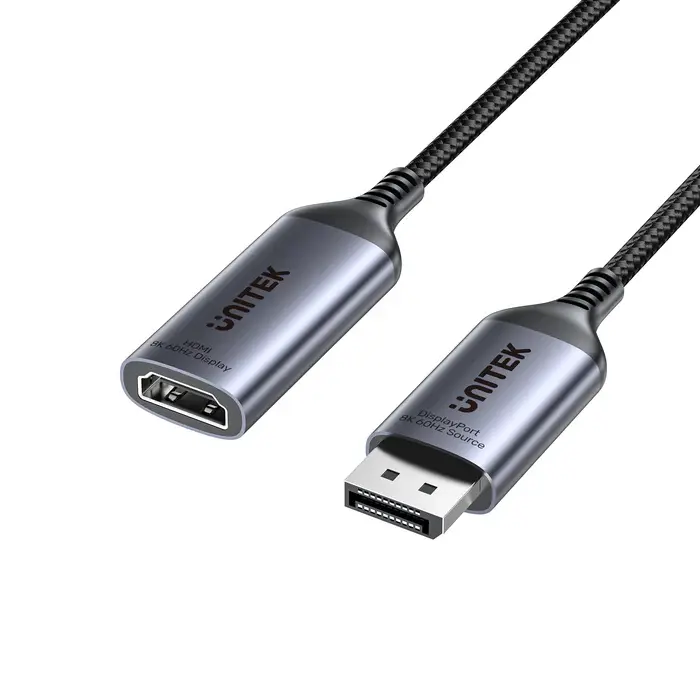 V1611A, UNITEK, Adapter, DisplayPort to HDMI Female Adapter 8K 60Hz .