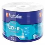 Verbatim, CD-R, 52x 700Mb Wrap Extra Protection 50-ცალიანი