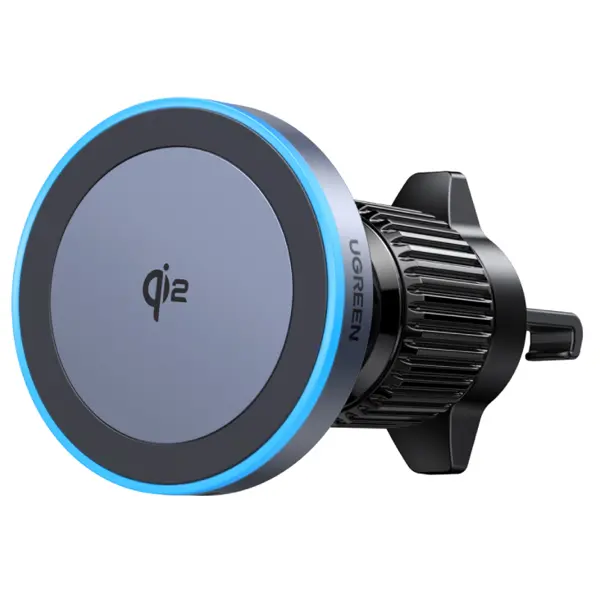 Qi2, UGREEN, Car Charger, 15W, Wireless Car Mount Charger, Black/Grey.