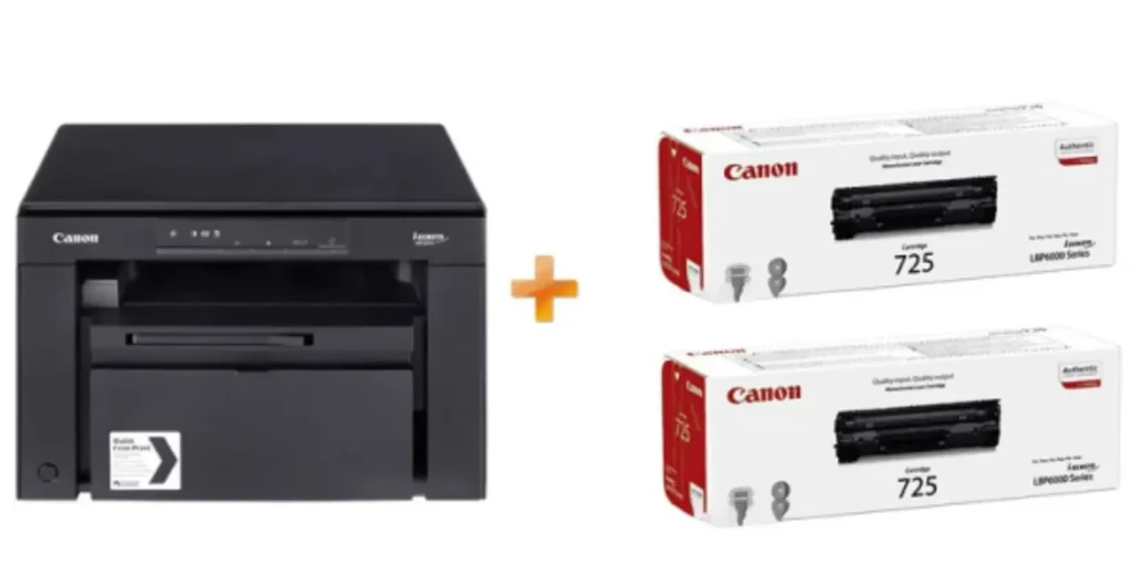 Canon i-SENSYS MF3010 A4 მულტიფუნქციური პრინტერი + 2 დამატებითი კარტრიჯით