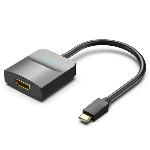 TDCBB Type-C to HDMI , VENTION, Adapter, 0.15M Black ABS Type.