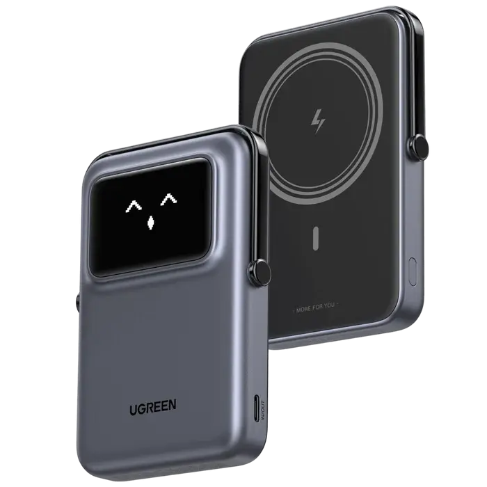 UGREEN, PB572, Power Bank, Uno, 10000mAh, Magnetic Wireless, Grey.