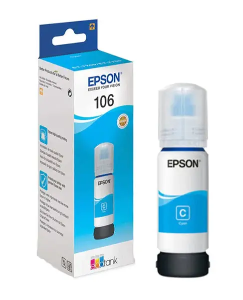 EPSON, 106 Cyan Ink Bottle C13T00R240