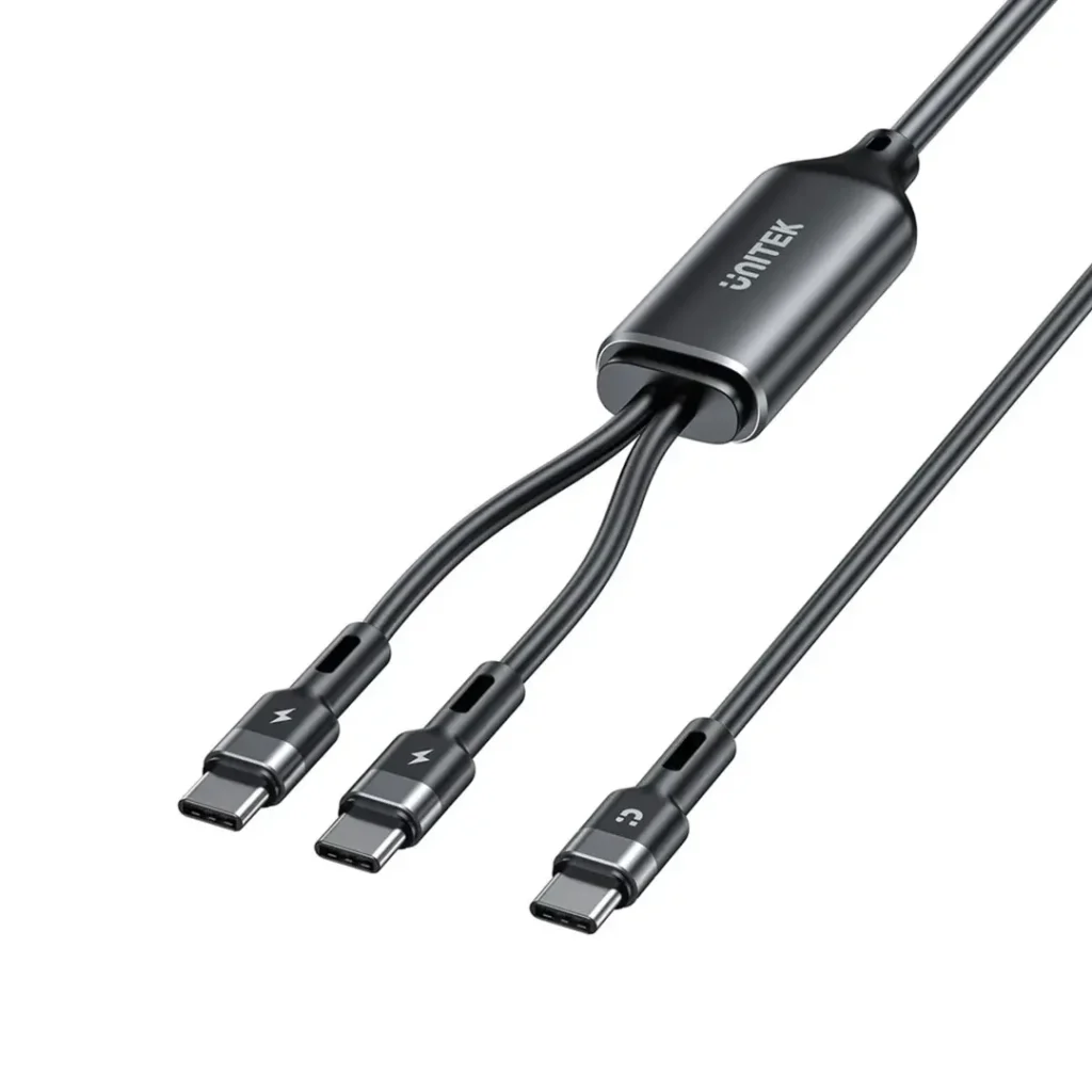 C14146A, UNITEK, Cable, PD100W 2-in-1 USB-C Charging Cable 1.8M .